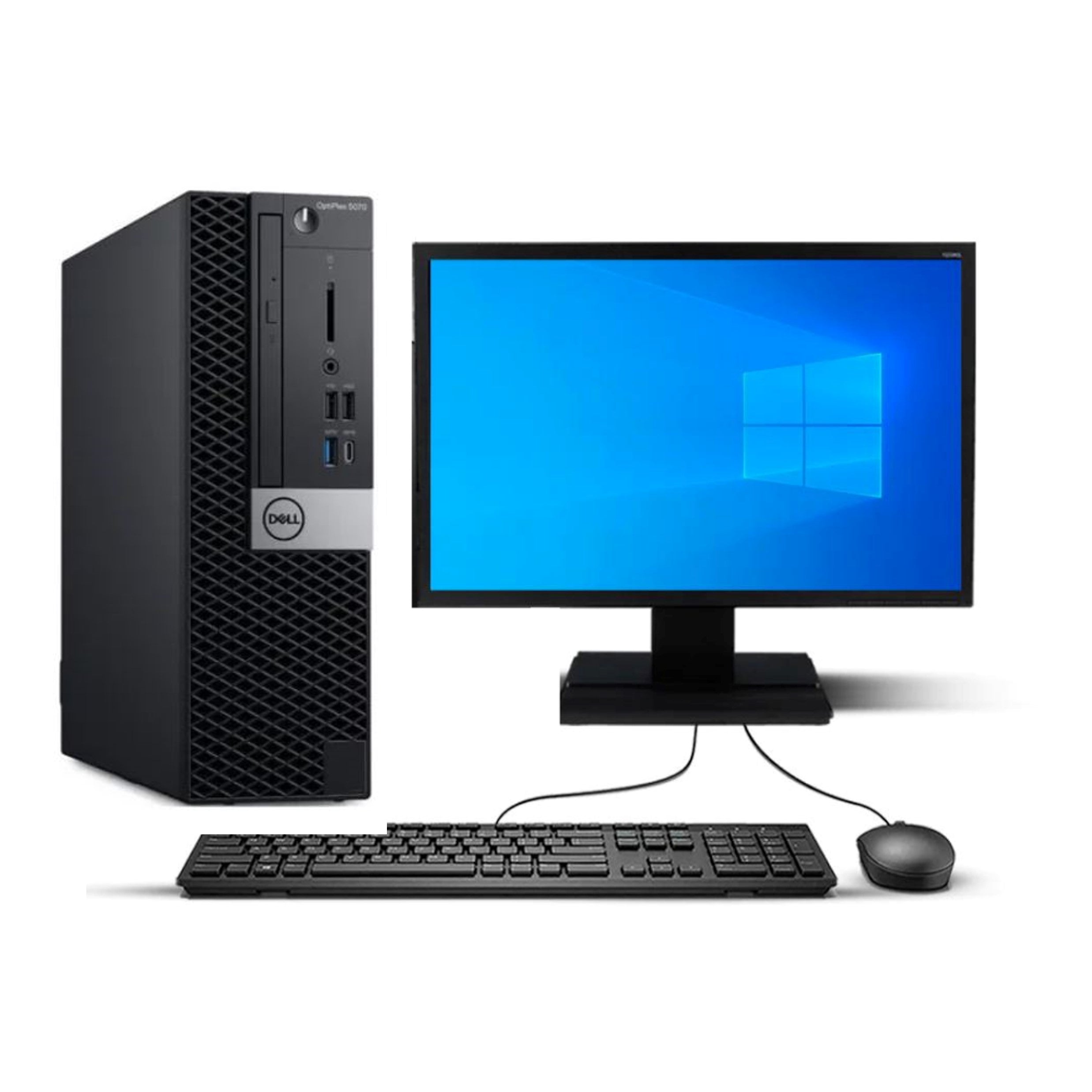 KIT MONITOR + PC DELL Optiplex 5070 (i5-9na 8GB 256GB SSD) - Reacondicionado Grado A