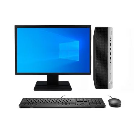 KIT MONITOR + PC HP Elitedesk 800 G4 SFF (i7-8va 16GB 512GB SSD) - Reacondicionado Grado A