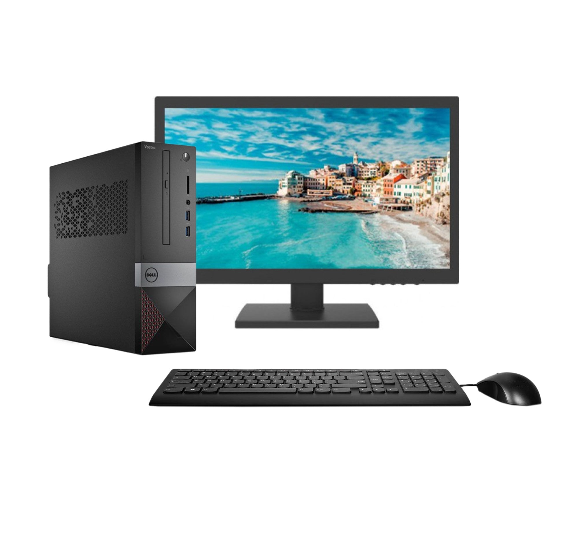 KIT MONITOR + PC DELL VOSTRO 3268 (i5-7ma 8GB 256GB SSD) - Reacondicionado Grado A