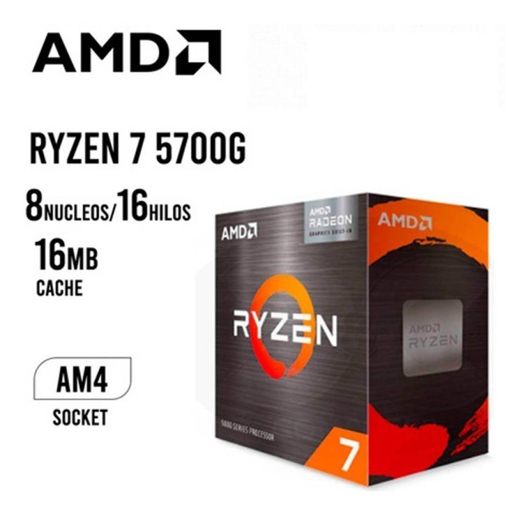 PC Gamer XT2 (AMD Ryzen 7 5700G 16GB DDR4 512GB SSD M.2 + Radeon Vega 8) - NUEVO