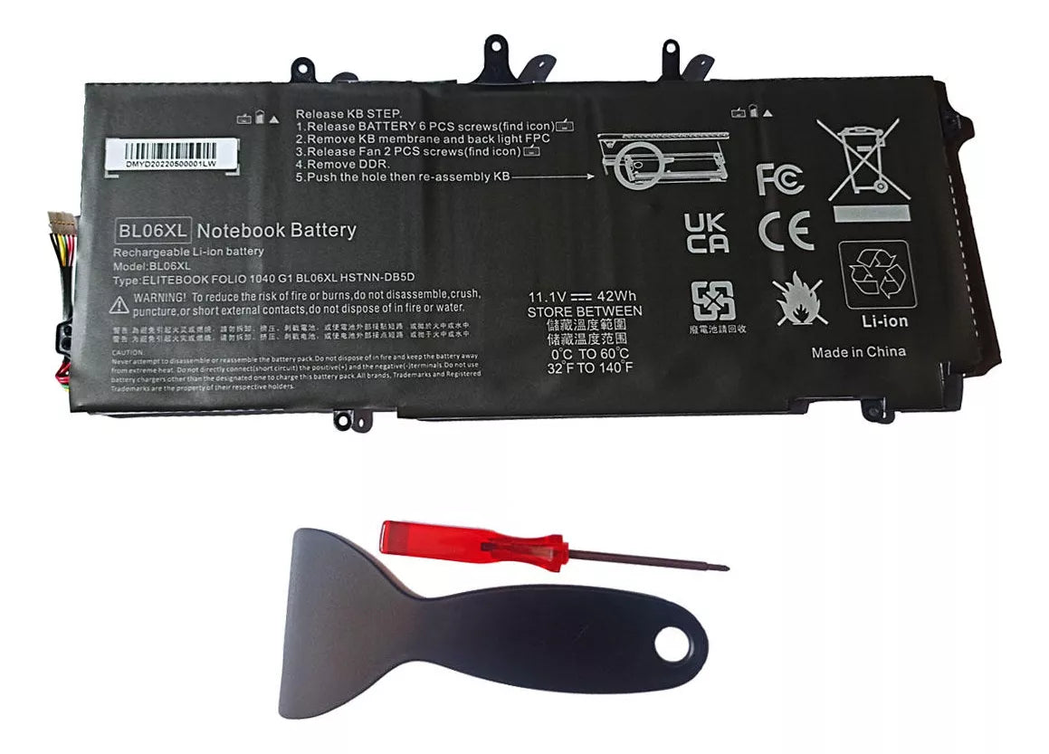 Batería Alternativa BL06XL HP Folio 1040 G0 G1 G2 - NUEVA