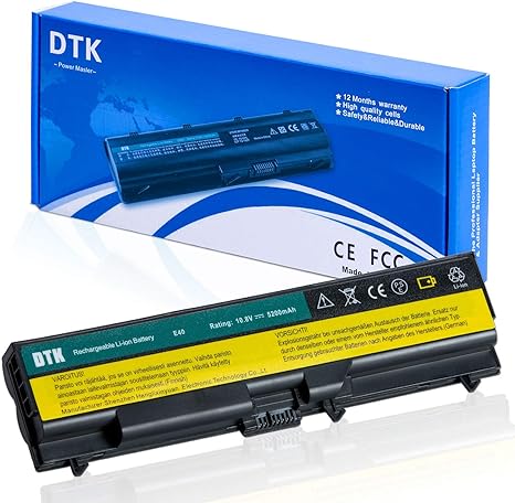 Bateria Alternativa DTK E40 Lenovo Thinkpad E40, E50, Edge 0578, E420, E425, E520, E525, L410, L412, L420, L421, L510, L512, L520, SL410, SL410K, SL510, T410, T410i, T420, T510, T510i, T520, W510, W520 - NUEVA